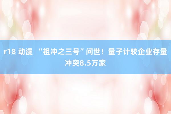 r18 动漫  “祖冲之三号”问世！量子计较企业存量冲突8.5万家